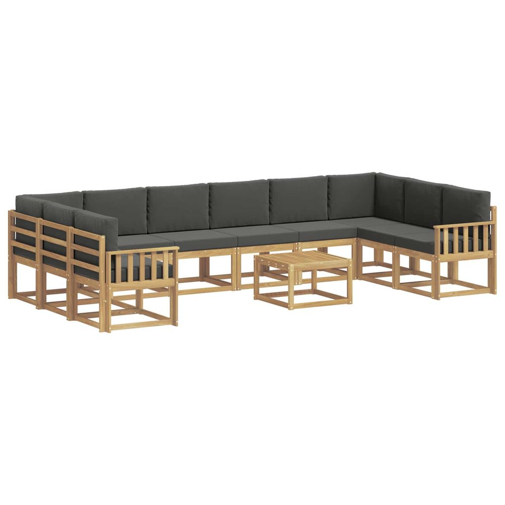 Ensemble de canapés d'extérieur 11 pc blanc et anthracite