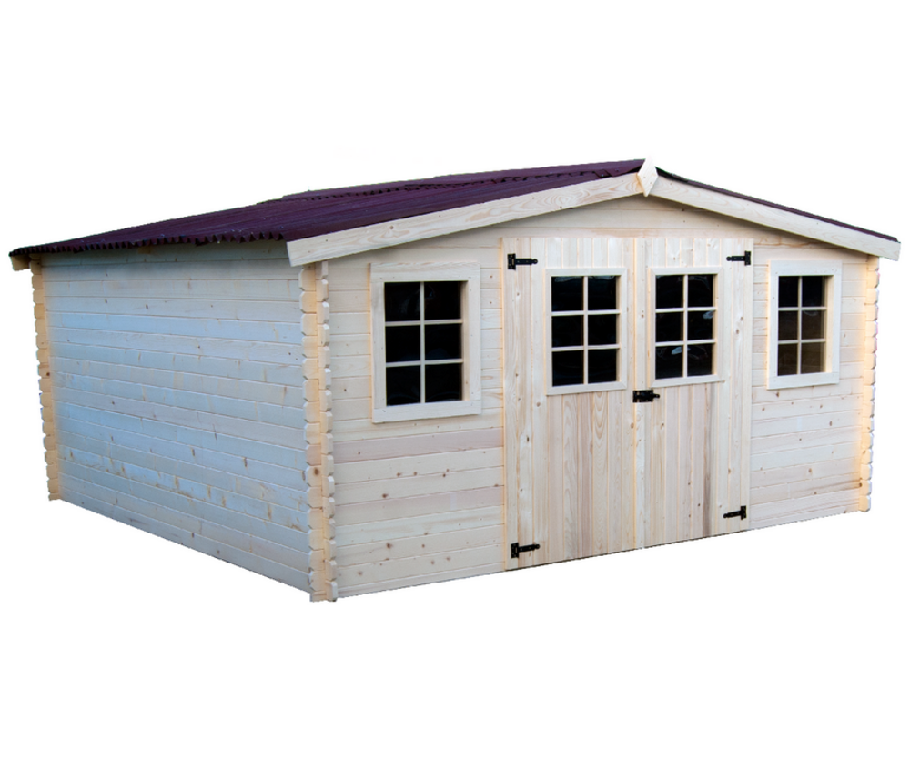 Abri de jardin sans plancher 16.81 m² bois naturel - ba 4040.02 n