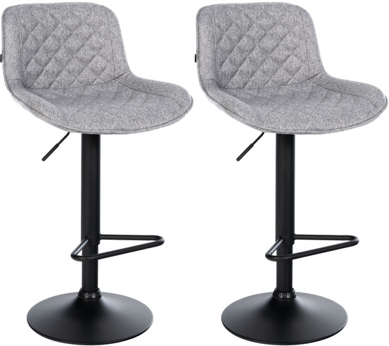 Lot de 2 tabourets de bar tissu kasson