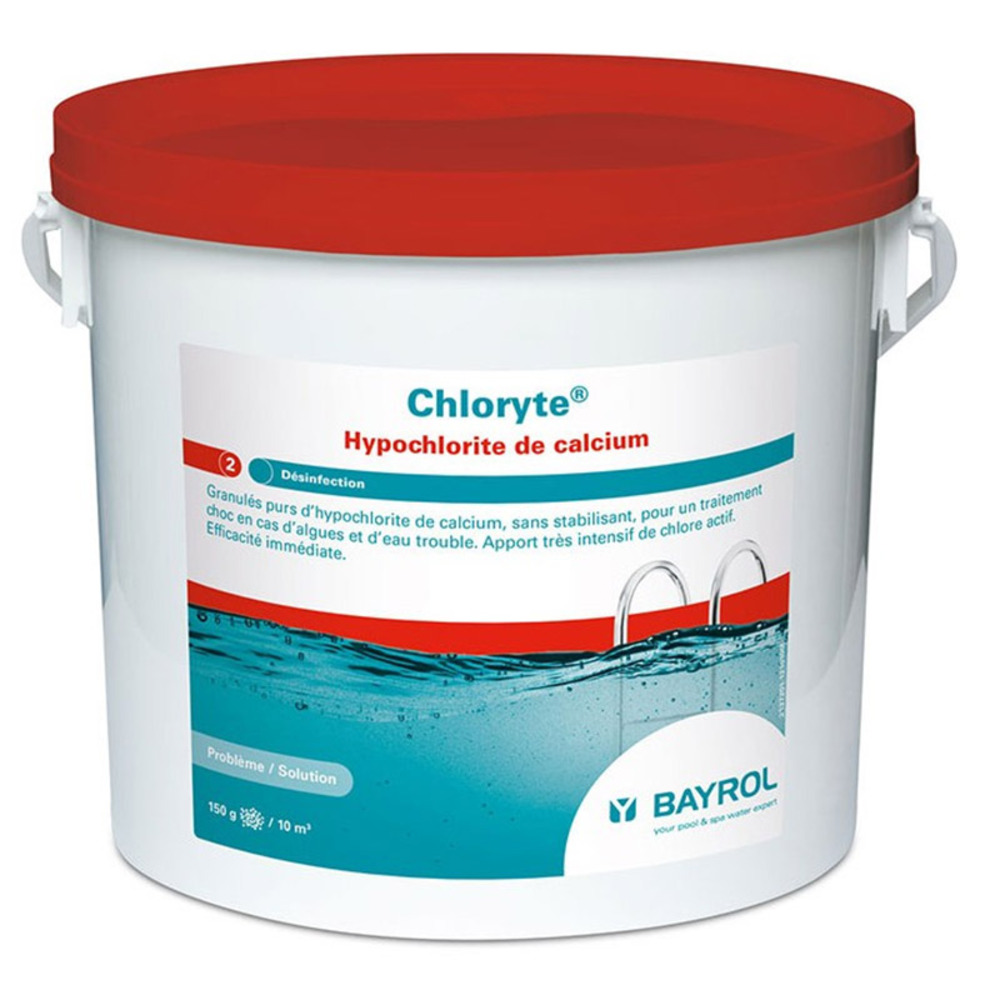 Hypochlorite de calcium pur en granulé 5kg - chloryte