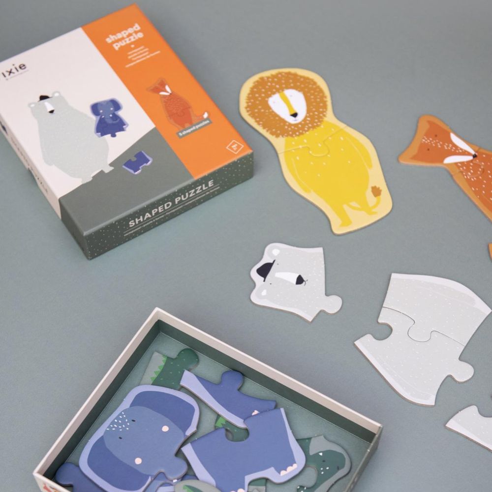 Puzzle à forme - cinq animaux