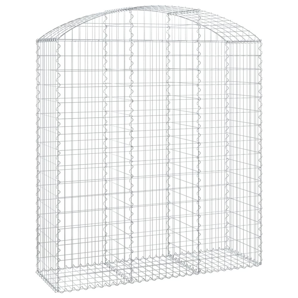 Panier de gabions arqué 150x50x160/180 cm fer galvanisé