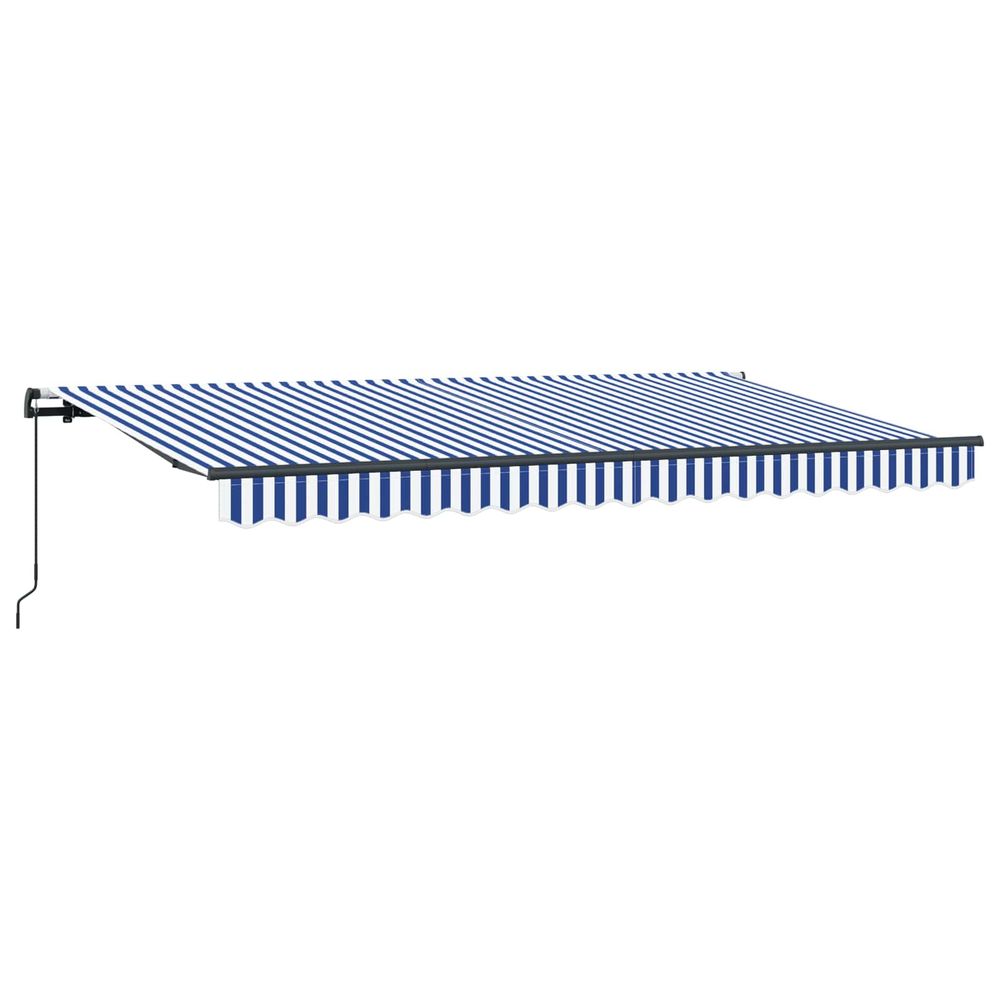 Auvent rétractable bleu 400 x 200 cm tissu