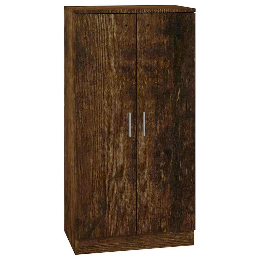 Armoire à chaussures chêne fumé 55x35x108 cm bois d'ingénierie