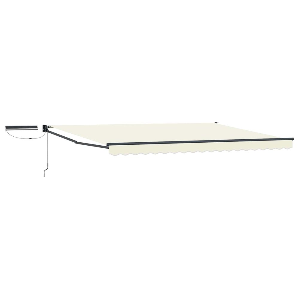 Auvent rétractable électrique crème et anthracite 4,5 × 3 m
