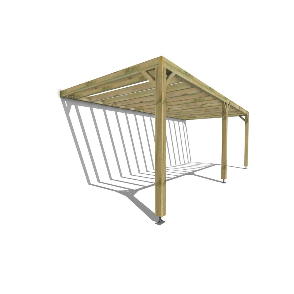 Pergola bois • 7m x 3m • adossée • sens profondeur • livraison comprise