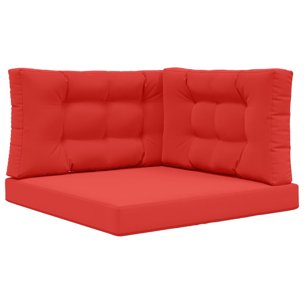 Coussin de canapé d'extérieur polyester rouge 80 x 80 cm