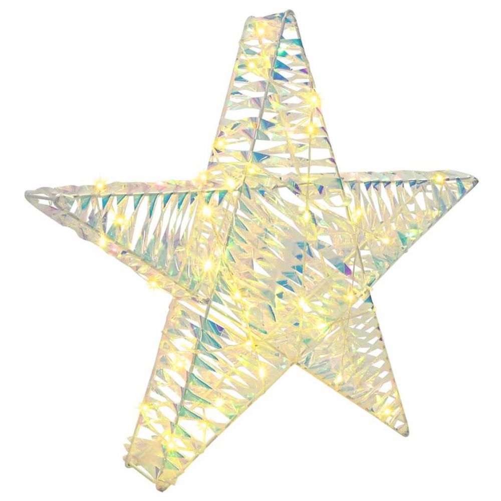 Étoile en 3d 50 led blanc chaud 55 x 52.5 x 9 cm pet