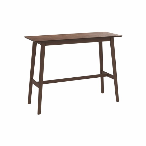 Buvette-table de bar rectangulaire 4 personnes en bois foncé 120 cm
