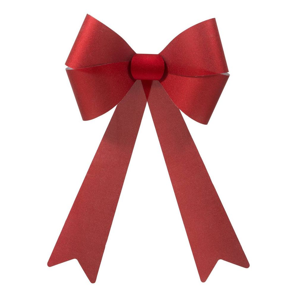 Nœud de sapin xl pailleté rouge 60 x 38 cm