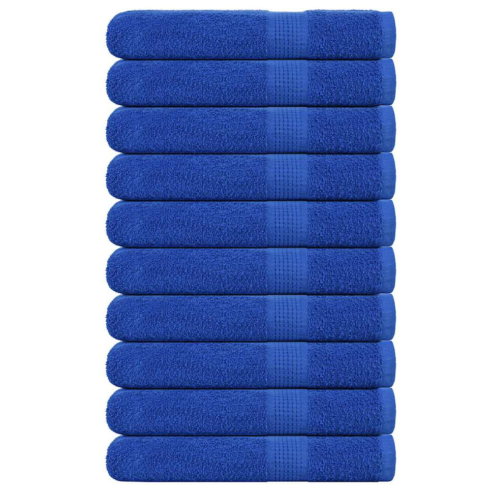 Serviettes de sauna frogn 10 pcs bleu 80x200 cm 360 g/m²
