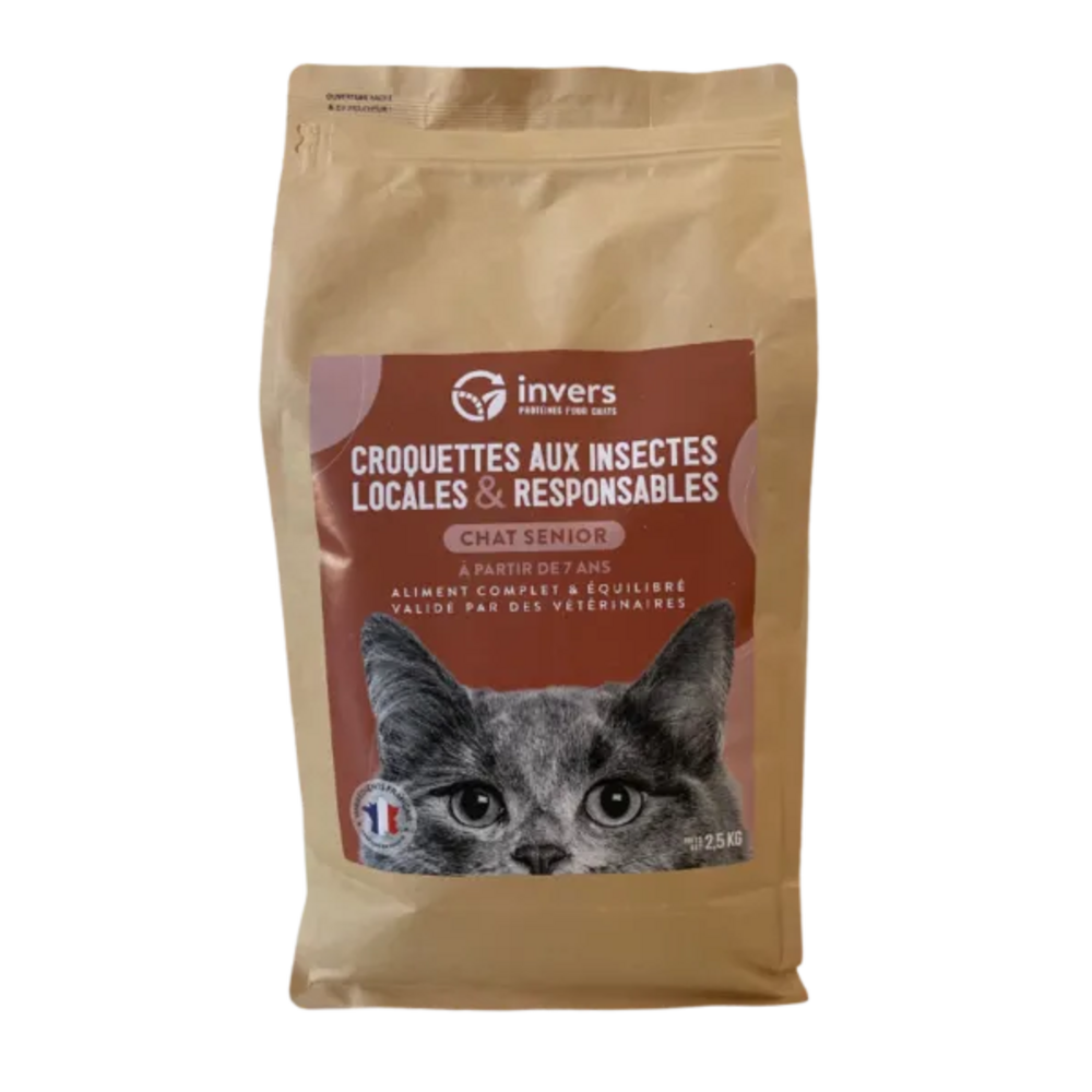 Invers - croquettes aux insectes pour chat senior 2.5kg