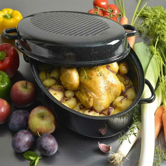 Roaster acier émaillé ultra-léger