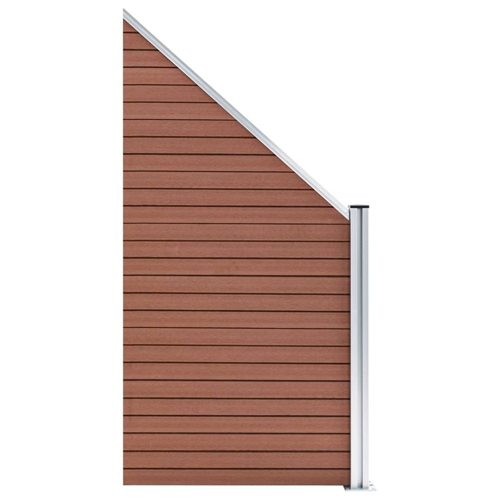 Panneau de clôture wpc 95x(105-180) cm marron