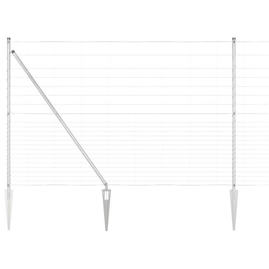 Poteau de clôture. Galvanisé 25 x 1,6 m acier