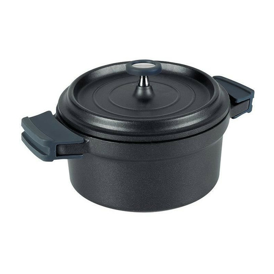 Cocotte ronde en fonte émaillée 20cm noir - 25921