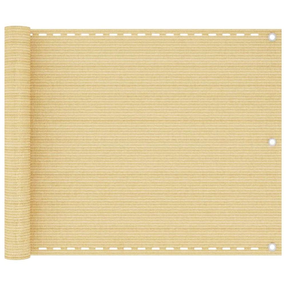 Écran de balcon beige 75x300 cm pehd