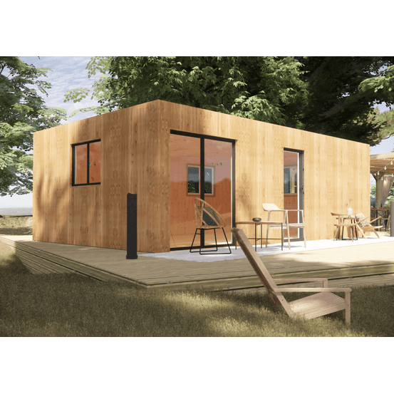 Studio de jardin locatif en bois 7,7 x 4,6 x 2,7 m