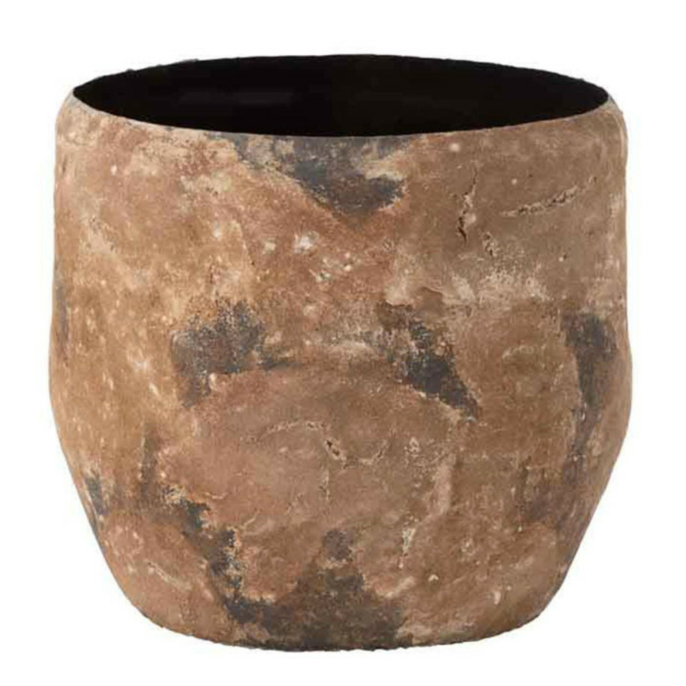 Vase design en métal effy 39cm marron