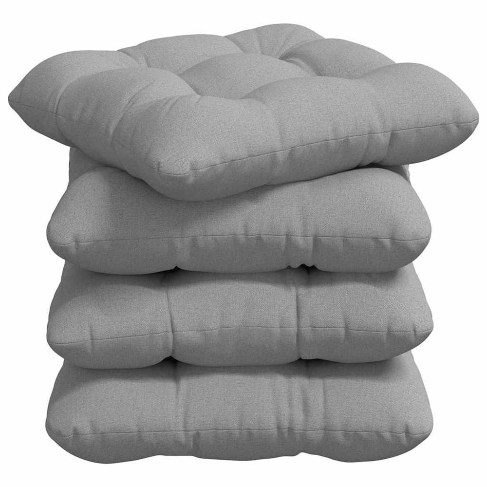 Coussins de siège 4 pc tissu gris nuage 40 x 40 x 12 cm