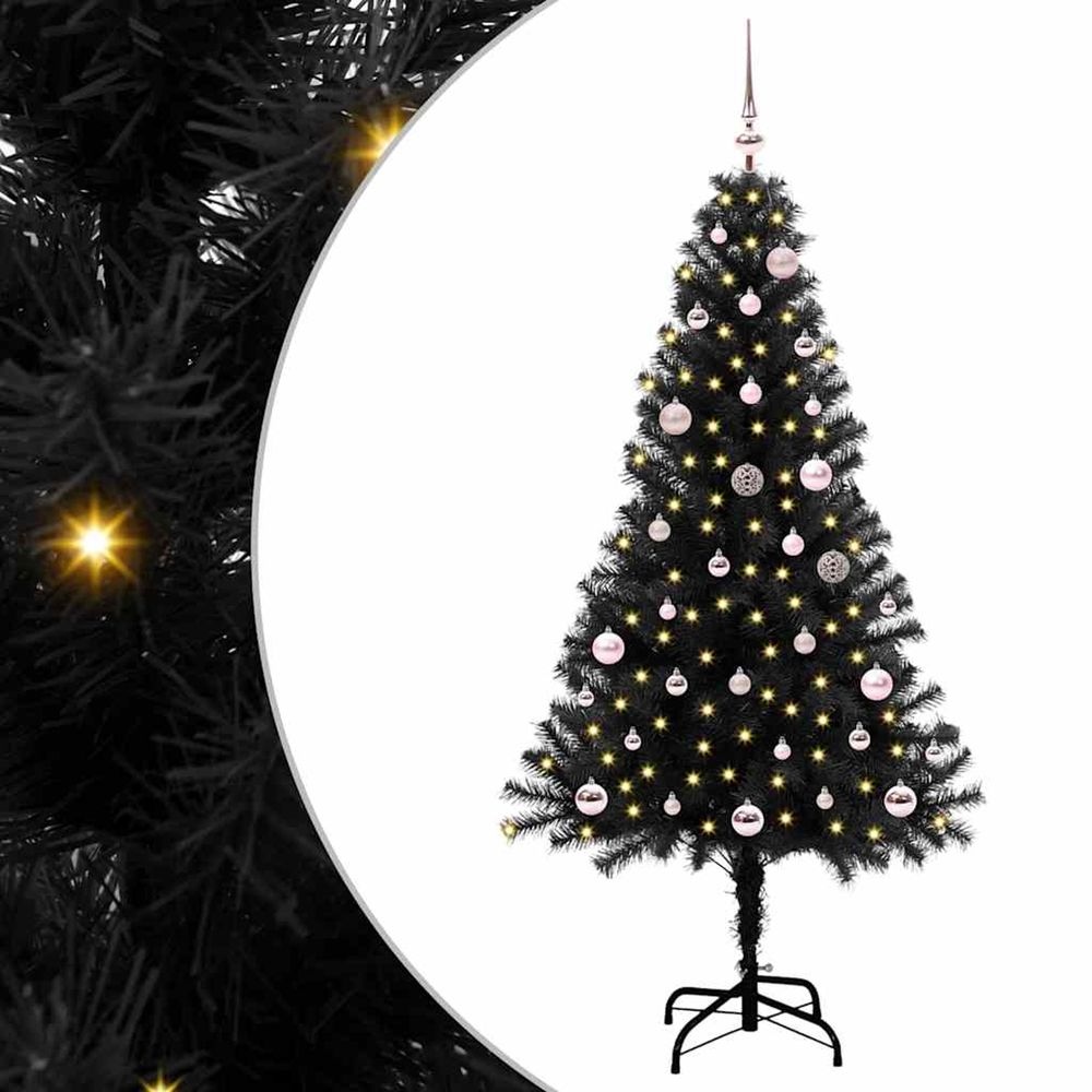 Sapin de noël noir 150 cm pvc