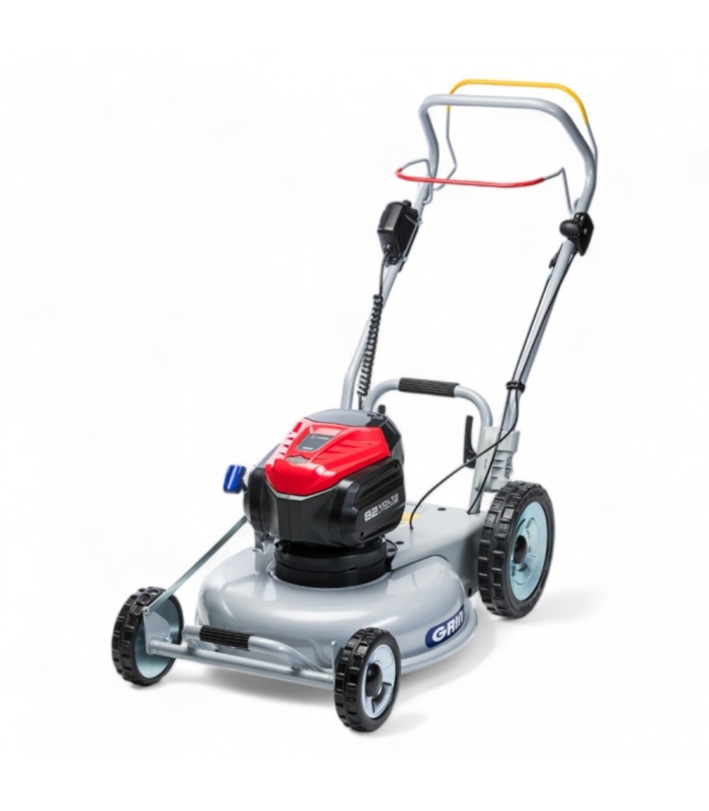 Tondeuse mulching professionnelle sur batterie 82v - autonomie 1200m², coupe 53cm - grin bm53a-82v