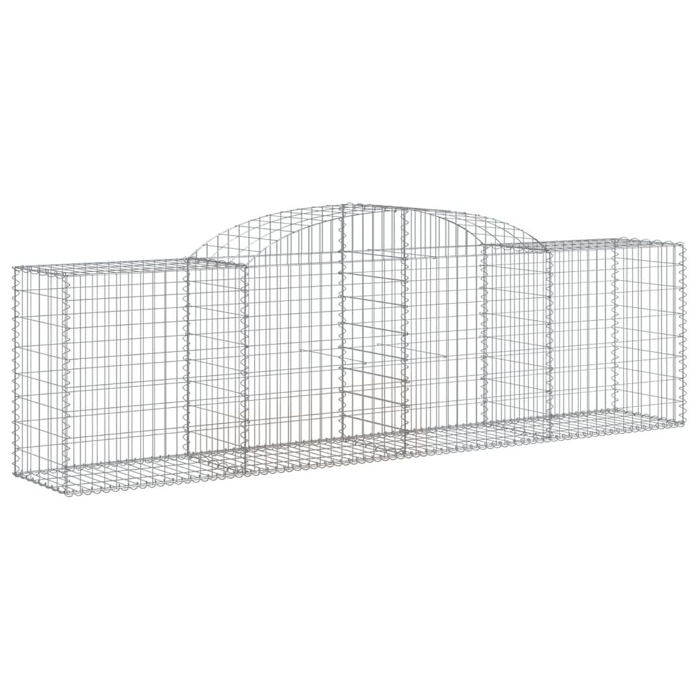 Panier de gabions arqué 300x50x80/100 cm fer galvanisé