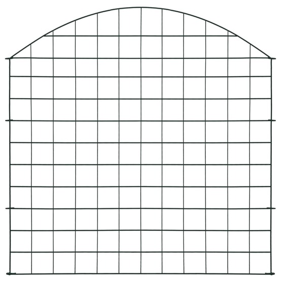 Ensemble de clôture de jardin arquée 77,5x78,5 cm vert