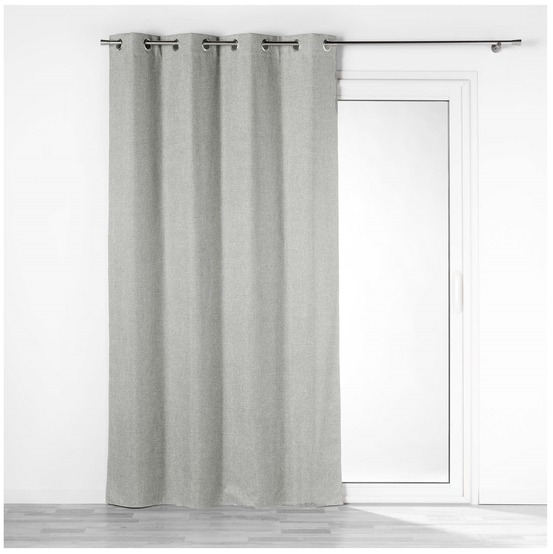 Rideau a oeillets occultant 140 x 260 cm crepuscules gris