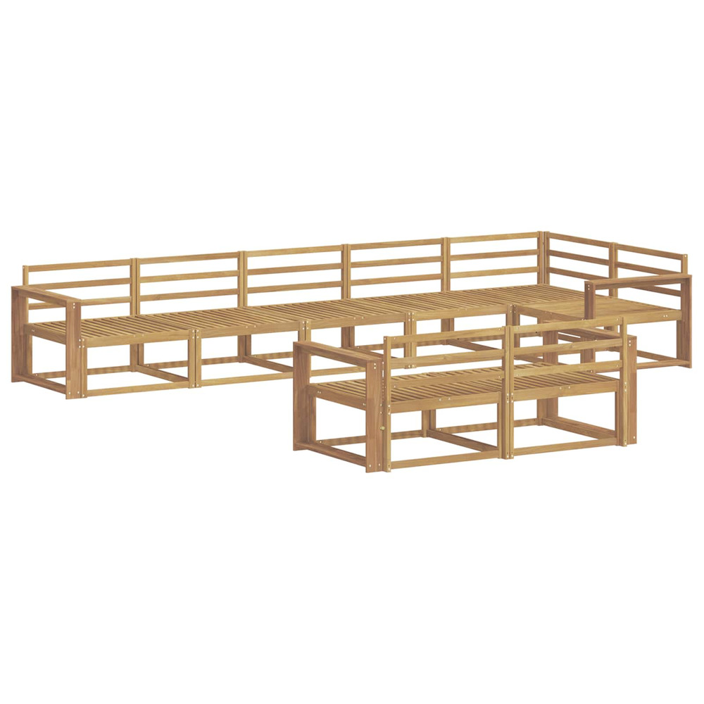 Ensemble de canapés d'extérieur 8 pcs blanc 410 x 172,5 x 73 cm