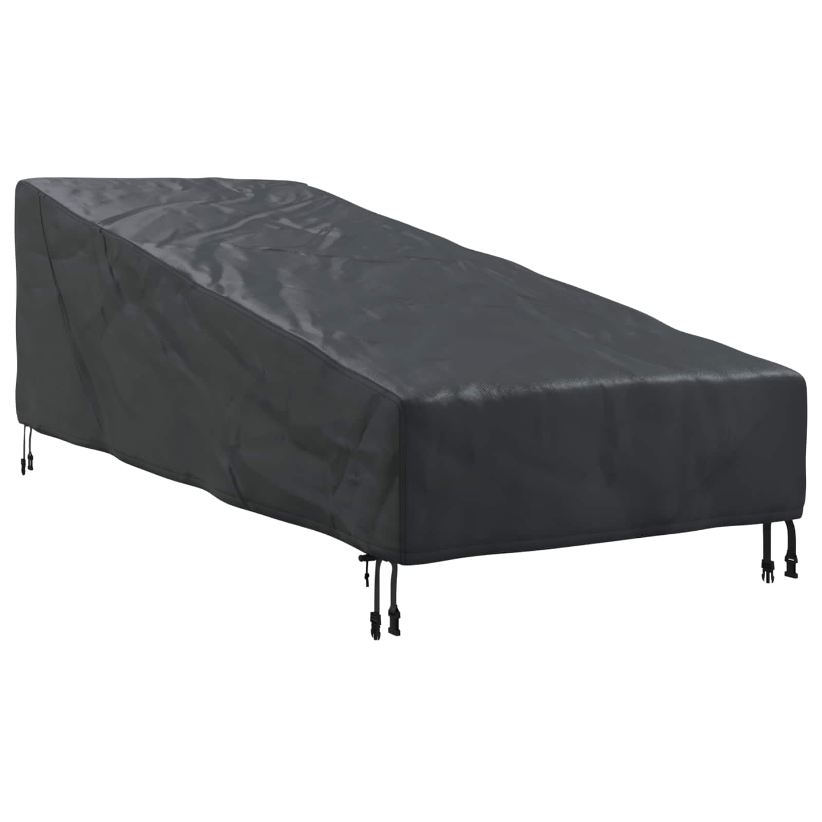 Housse de meubles d'extérieur noir 195 x 76 x 82 cm