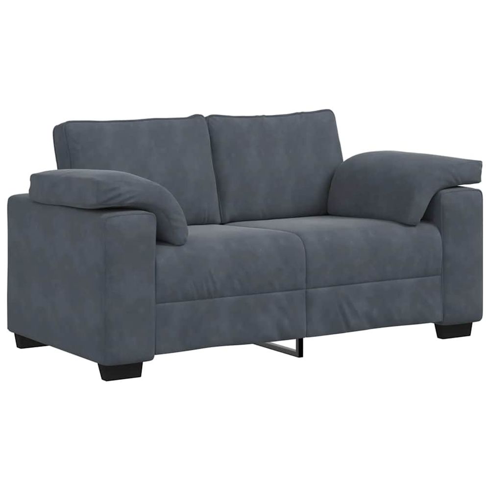 Canapé causeuse gris foncé 160x77x82 cm velours