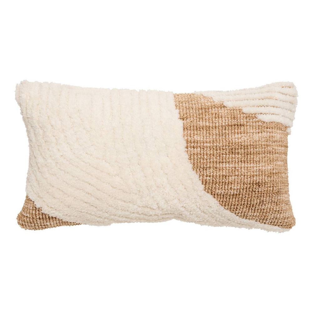 Coussin loomia rectangulaire 30x50cm beige