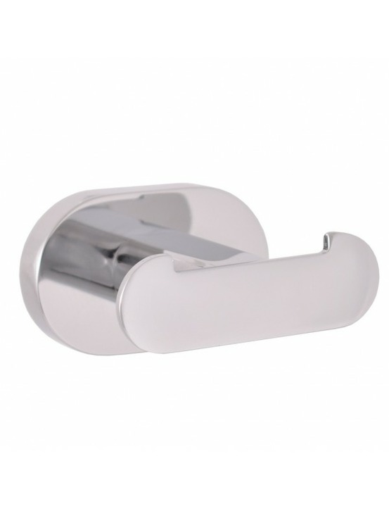 Patère double yukon en laiton chromé 6 cm