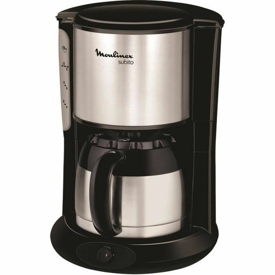 Cafetière filtre - 8 à 12 tasses - noir et inox - 800w