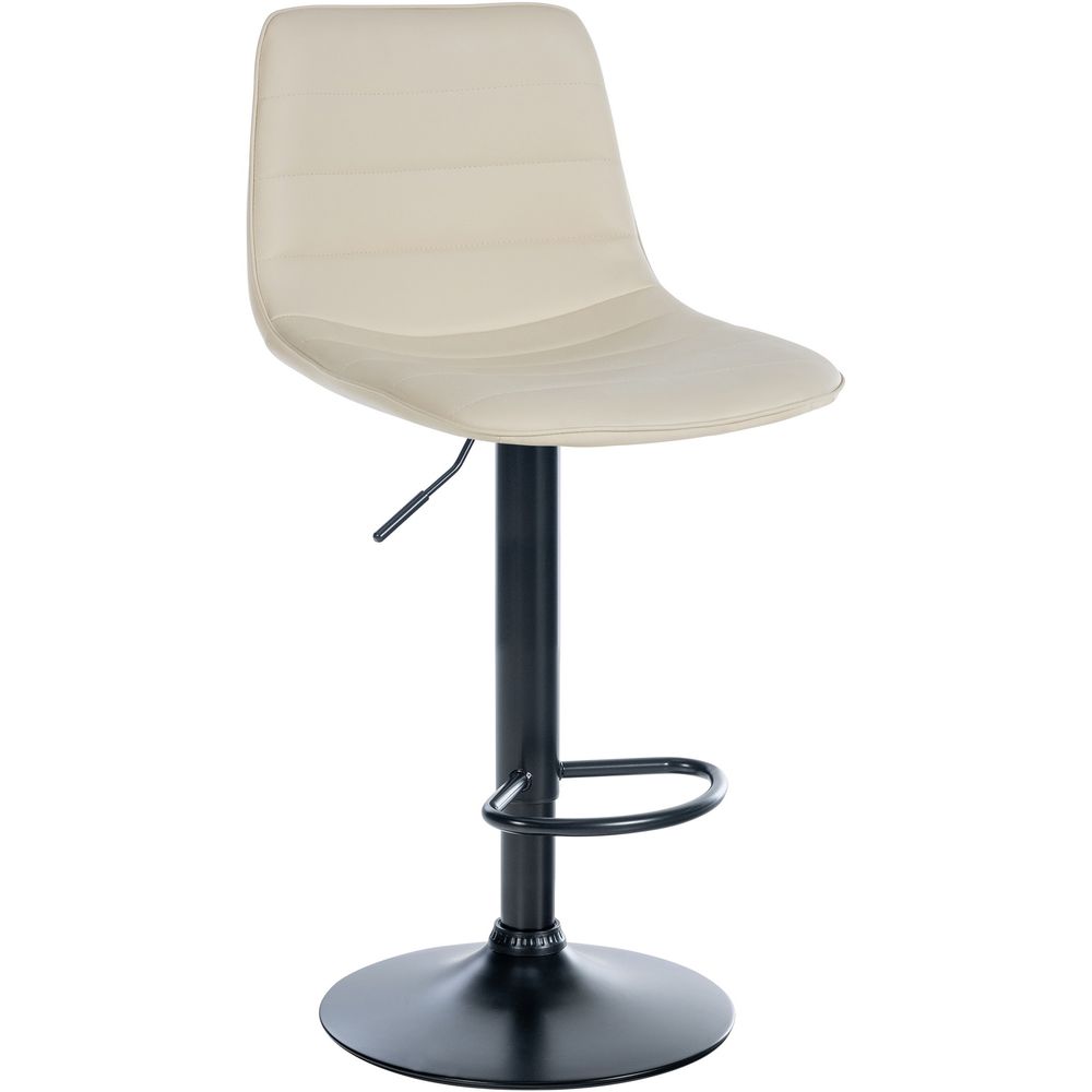 Tabouret de bar lex simili cuir noir