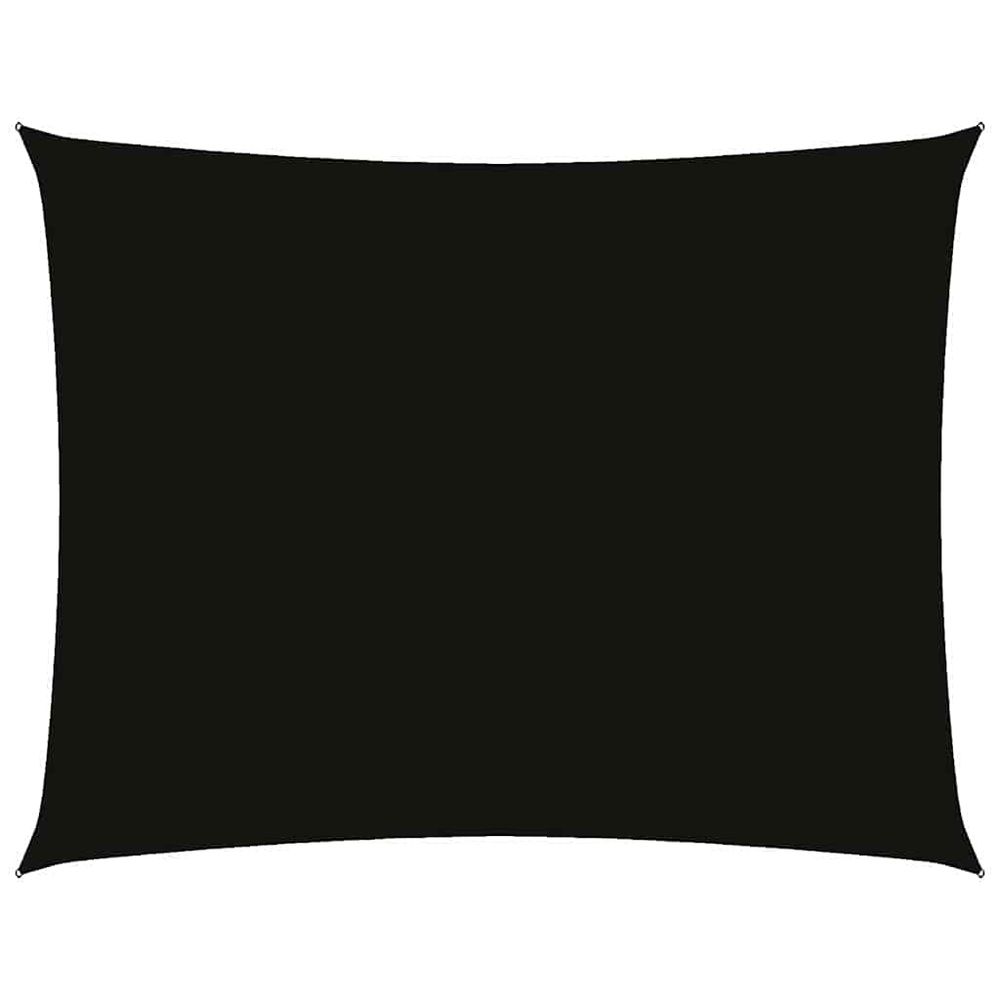 Voile de parasol tissu oxford rectangulaire 3x4 m noir
