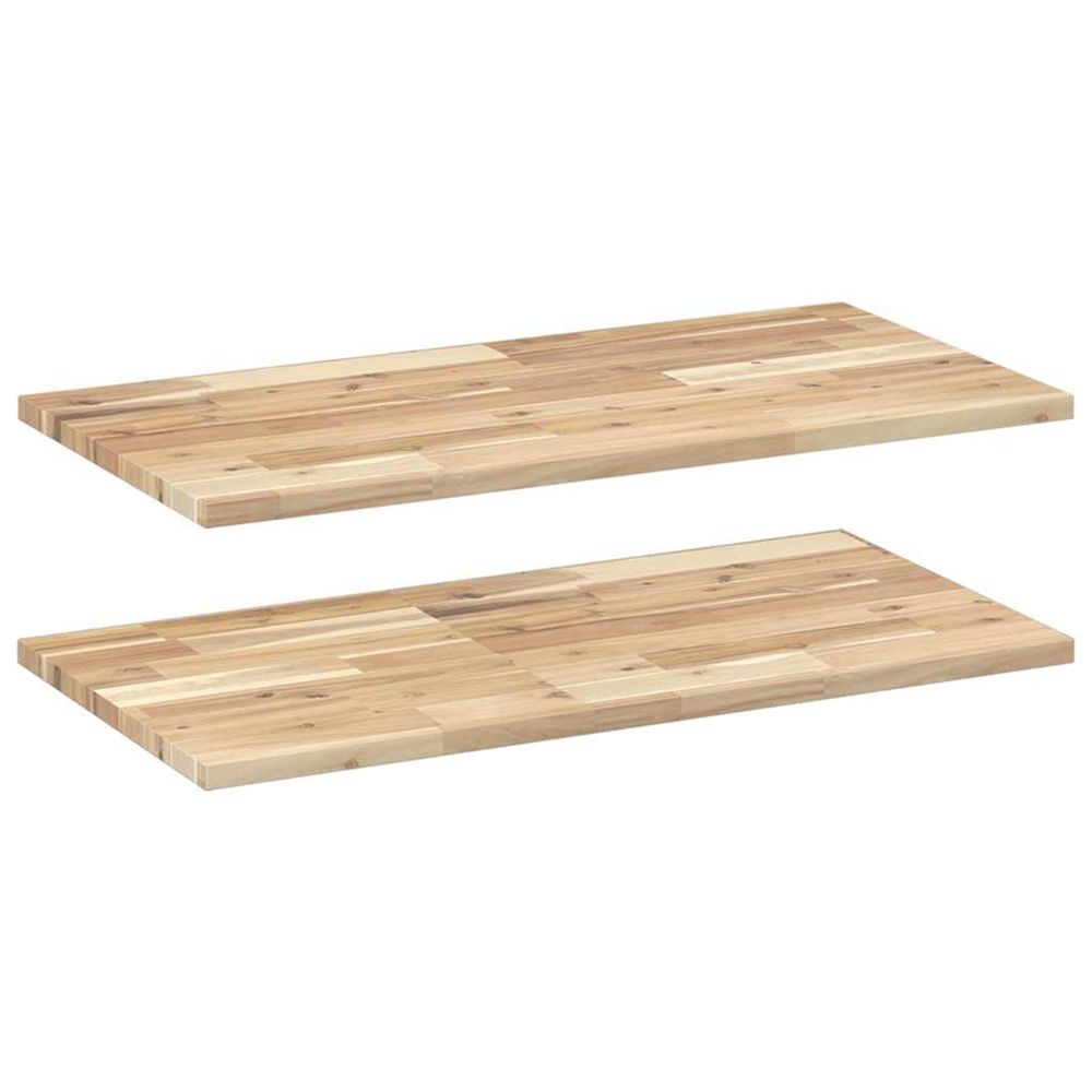 Étagères flottantes 2 pcs 80x40x2 cm acacia massif non traité