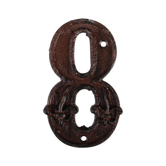 Numéro de maison en fonte chiffre 8