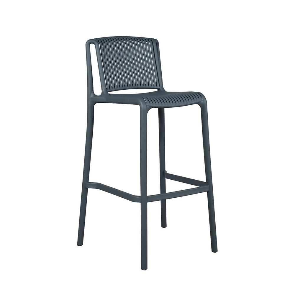 Chaise haute de jardin en résine gris andrea