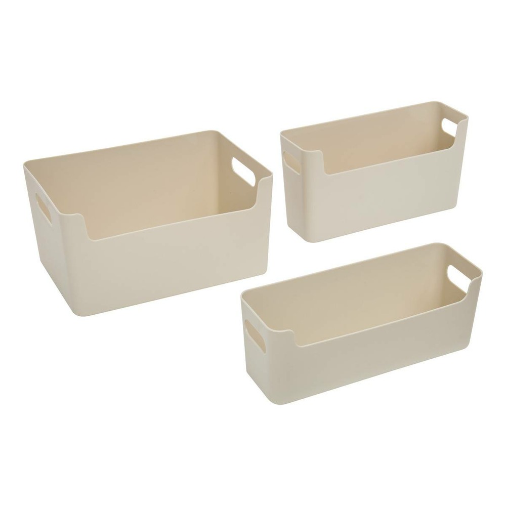 5five - organiseur essentiels l25,4/25,5/26,3cm beige 3 pièces