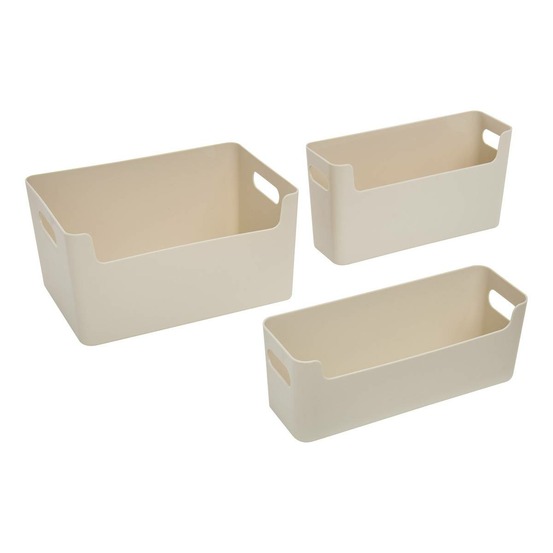 5five - organiseur essentiels l25,4/25,5/26,3cm beige 3 pièces