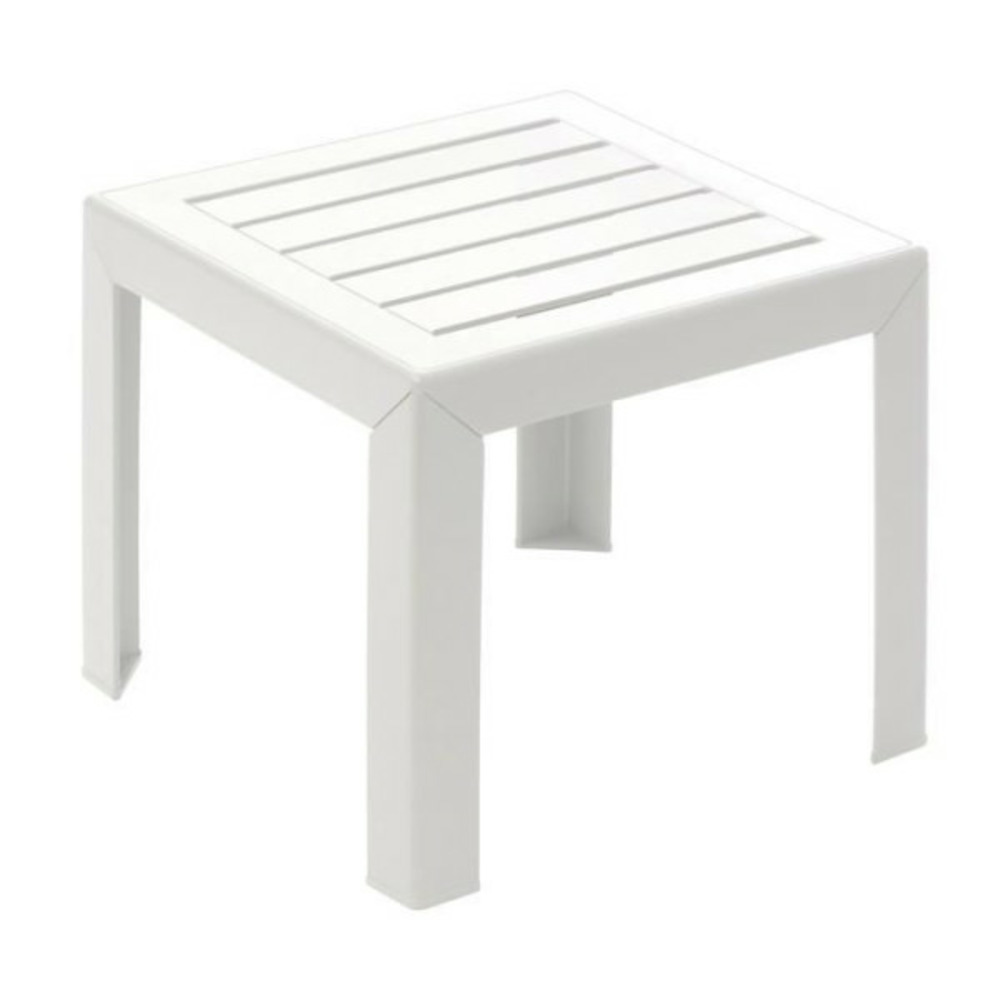 Table basse - - miami - blanc - 40x40 - résine