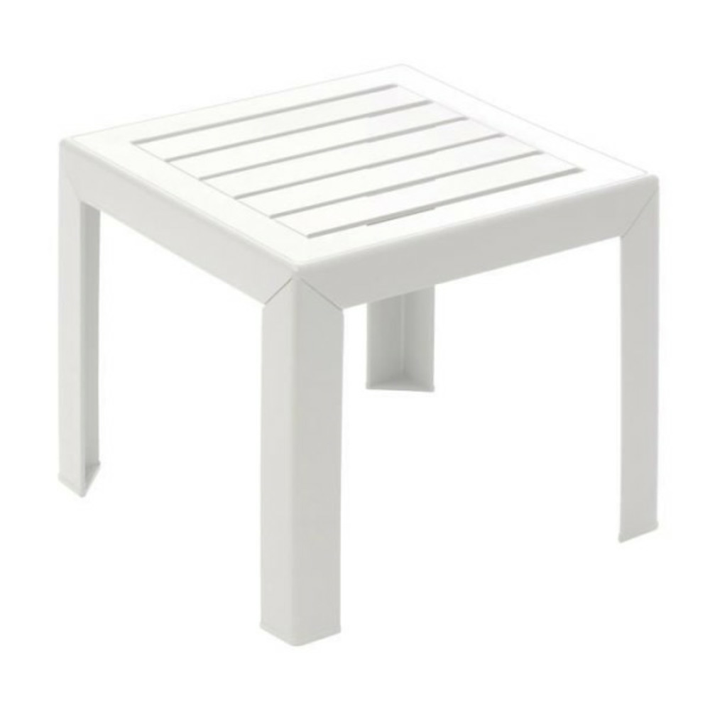 Table basse -  - miami - blanc - 40x40 - résine