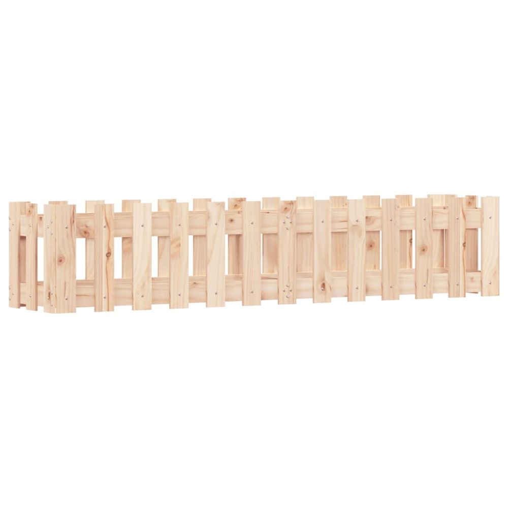 Lit surélevé de jardin design de clôture 150x30x30cm pin massif