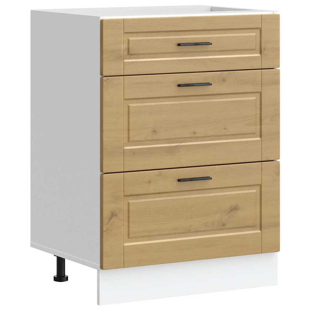 Armoire de cuisine porto chêne artisanal bois d'ingénierie