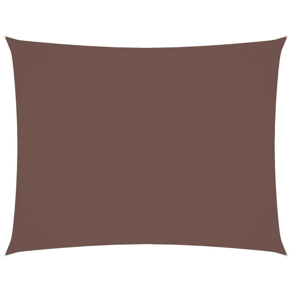 Voile de parasol tissu oxford rectangulaire 6x8 m marron