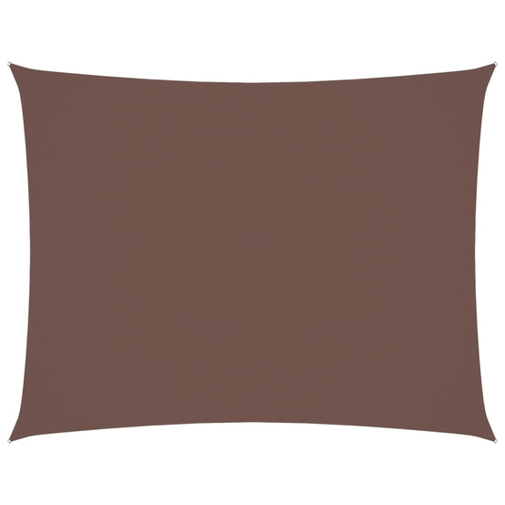 Voile de parasol tissu oxford rectangulaire 6x8 m marron