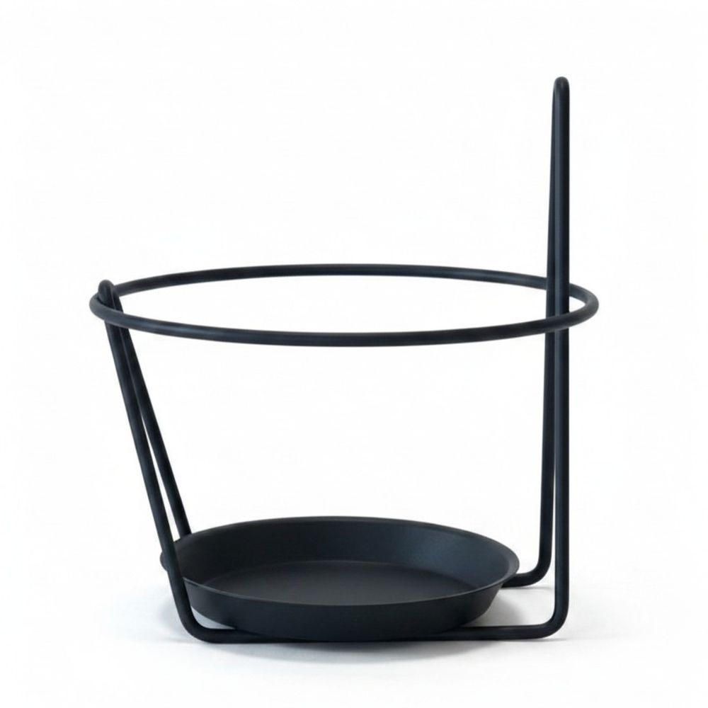 Porte pot mural essentis pour pot 16 à 18 cm noir