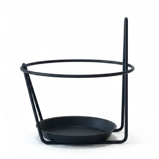 Porte pot mural essentis pour pot 16 à 18 cm noir